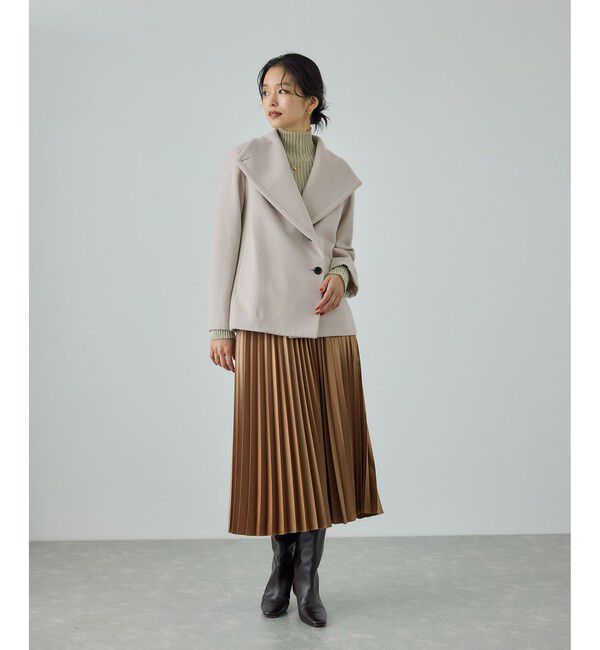 ROPE「プレミアムカシミヤ ショートコート【25AW】」|ステンカラーコート|