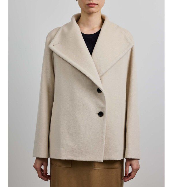 ROPE「プレミアムカシミヤ ショートコート【25AW】」|ステンカラーコート|