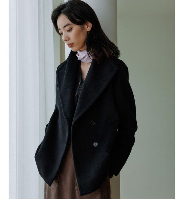 ROPE「プレミアムカシミヤ ショートコート【25AW】」|ステンカラーコート|