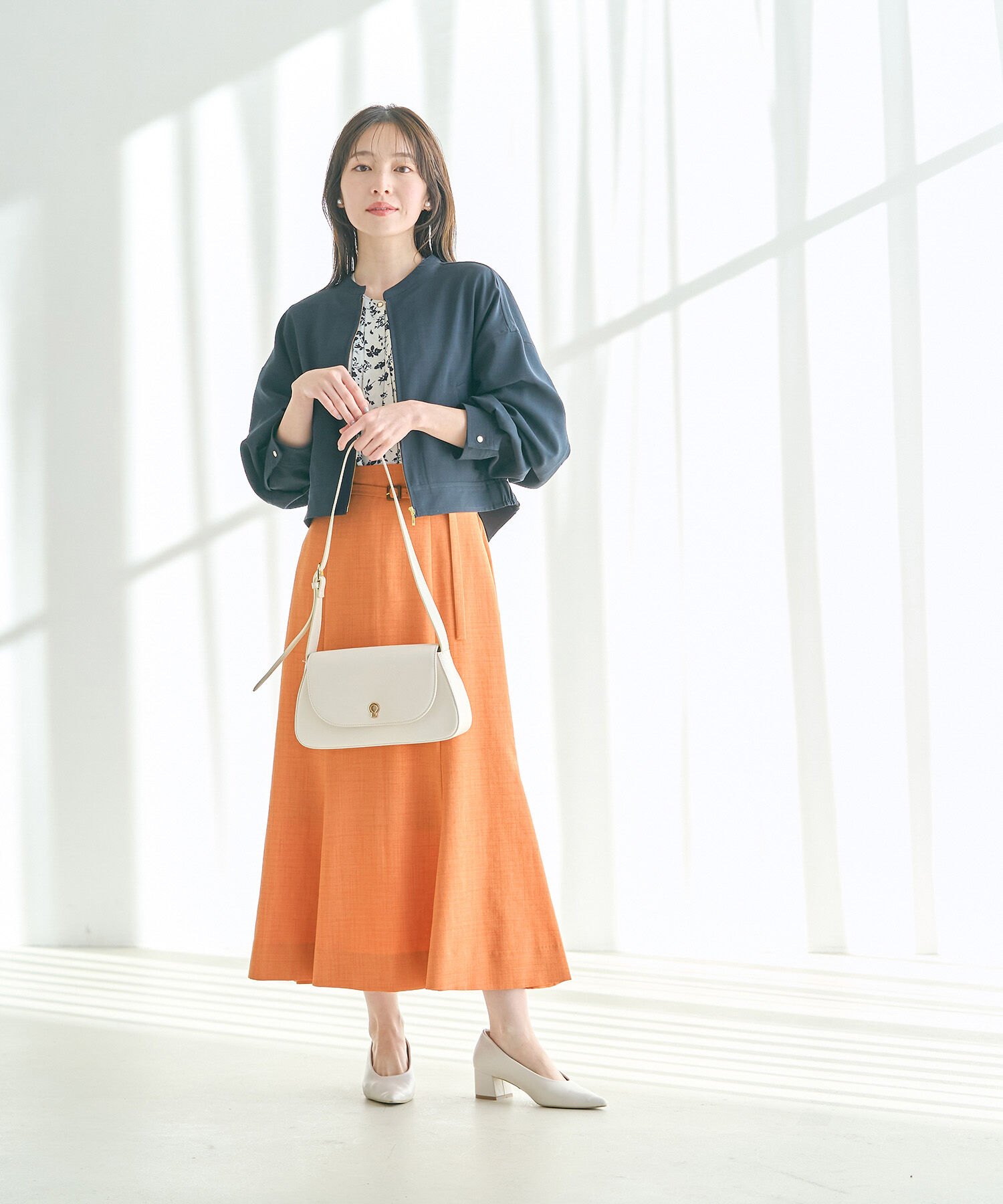 VIS「【新色】【接触冷感・洗える】美easy細ベルトマーメイドスカート」|スカート|