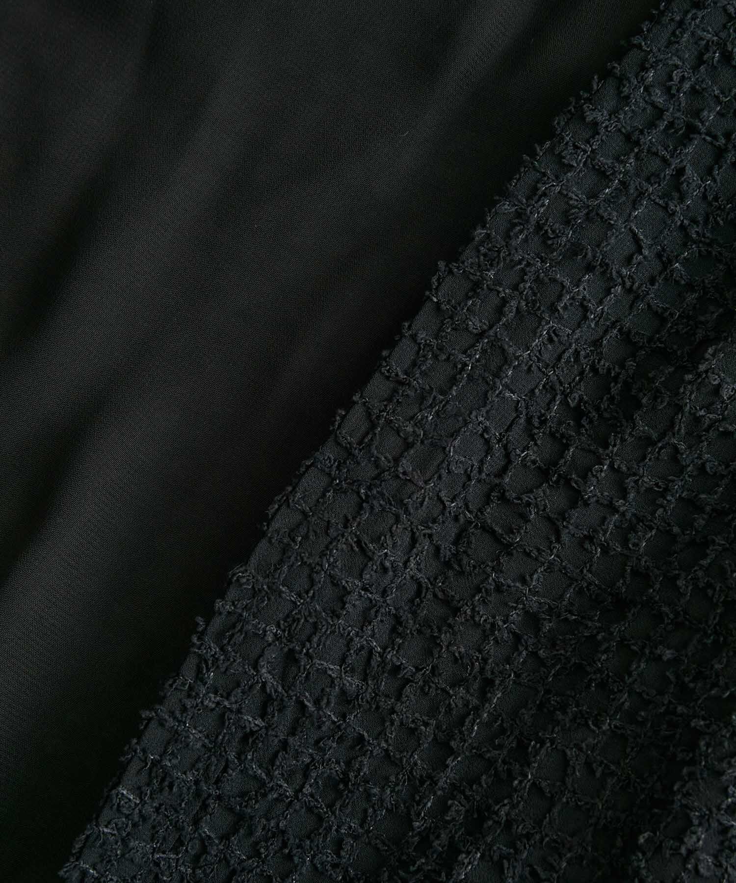 VIS「【洗える】リバーシブルシフォンジャガードブラウスカーディガン」|カーディガン|