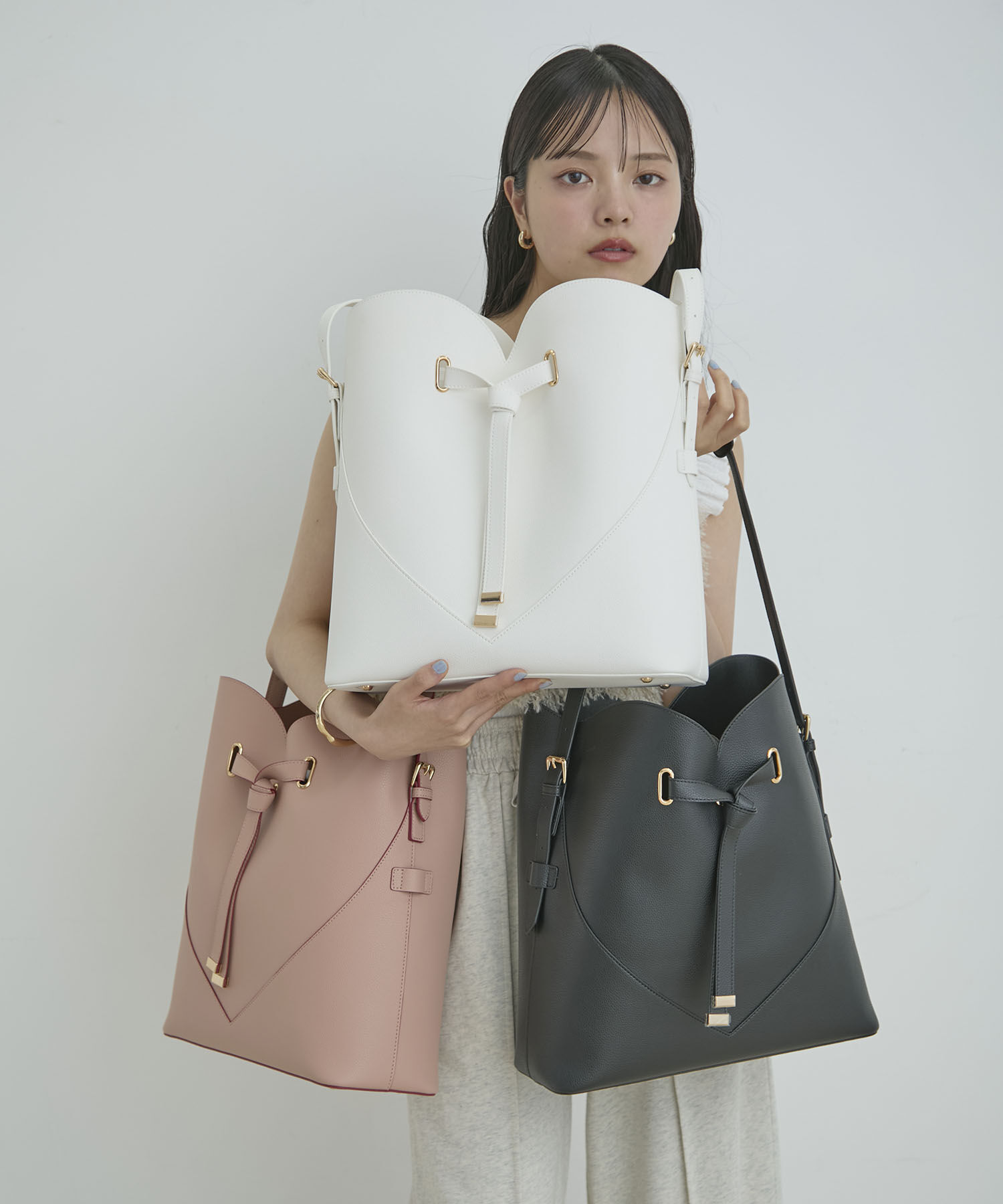 VIS「【A4収納】ハートカットバッグ(ラージサイズ)/追加」|ショルダー・メッセンジャー|