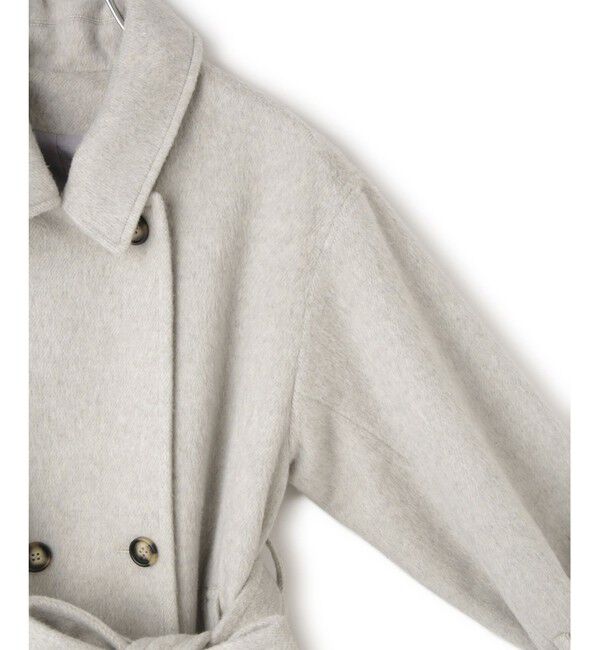 VIS「【2WAY】シャギーロングコート」|ステンカラーコート|