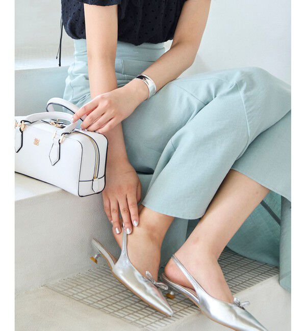 VIS「スリングバックリボンミュール」|パンプス|