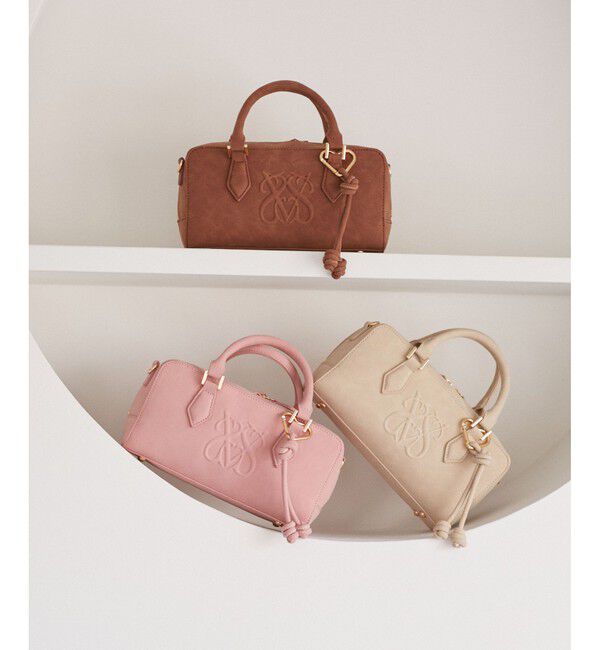 VIS「ロゴスエードミニボストンバッグ/2WAY」|ボストンバッグ|