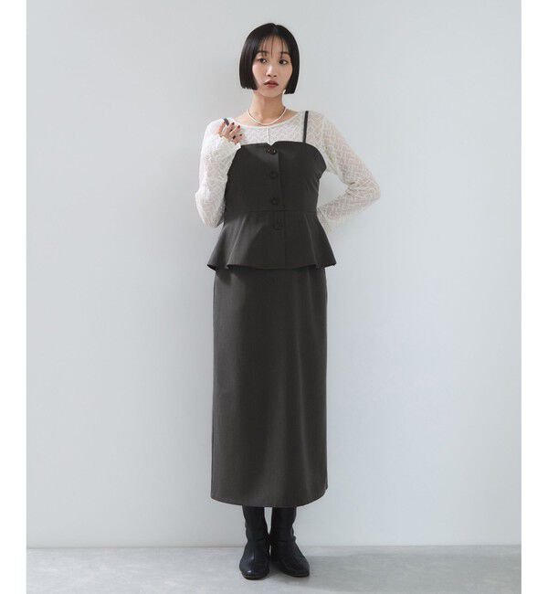 VIS「ビスチェドッキングライクキャミワンピース」|ワンピース|