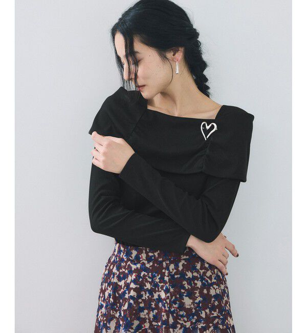 VIS「テレコオフショルダーロングスリーブプルオーバー」|Tシャツ・カットソー|