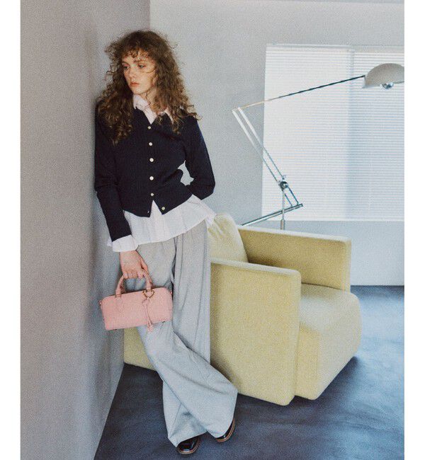 VIS「【POLO BCS】VIS別注ミニケーブルポロ襟ニットカーディガン」|カーディガン|