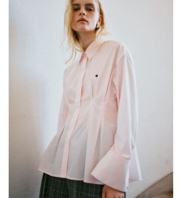 VIS「【POLOBCS】VIS別注ウエストタックフレアシャツ」|シャツ・ブラウス|ピンク(63)