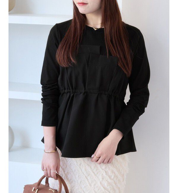 VIS「【WEB限定】ビスチェドッキングペプラムロングスリーブTシャツ」|Tシャツ・カットソー|