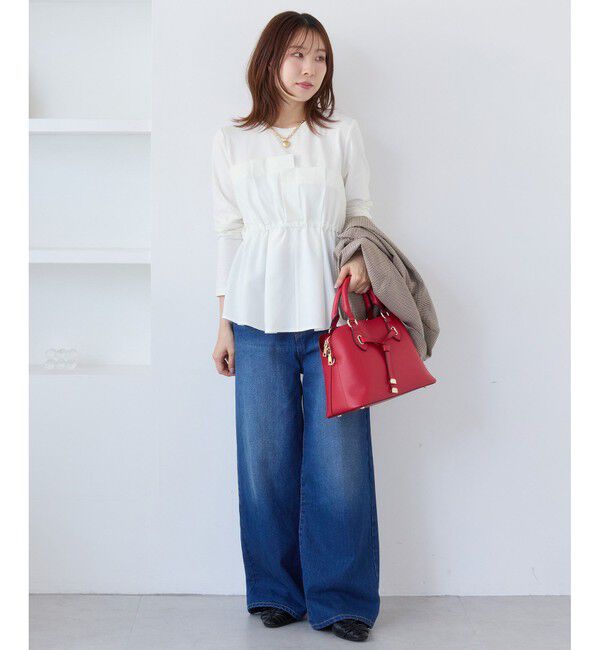 VIS「【WEB限定】ビスチェドッキングペプラムロングスリーブTシャツ」|Tシャツ・カットソー|