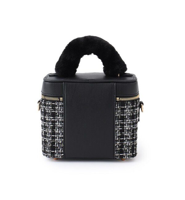 VIS「ファーハンドルキルティング＆ツイードバニティバッグ/2WAY」|ハンドバッグ|