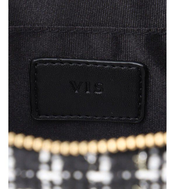 VIS「ファーハンドルキルティング＆ツイードバニティバッグ/2WAY」|ハンドバッグ|