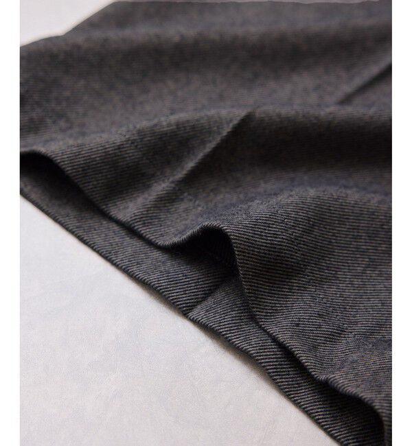 VIS「起毛ウールライク版ベルトディテールタックワイドパンツ」|チノ|