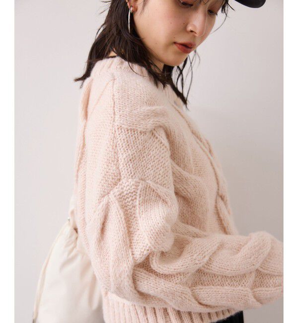 VIS「ケーブルコンパクトニット」|ニット・セーター|