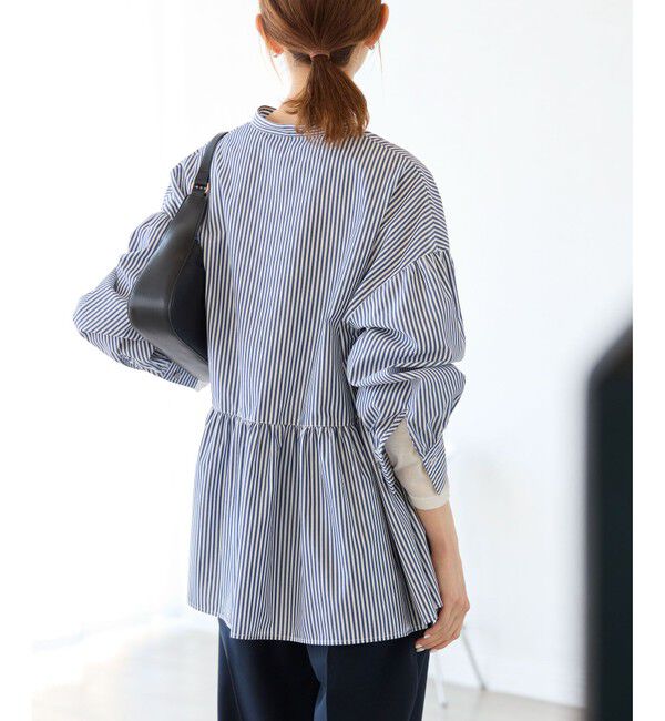 Rope&rsquo;Picnic「【花粉ガード・防シワ】ギャザーシャツブラウス」|シャツ・ブラウス|