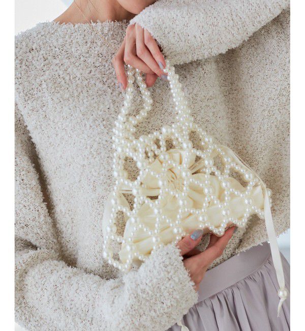 ROPE PICNIC PASSAGE「ポーチ付きビーズハンドバッグ」|ハンドバッグ|