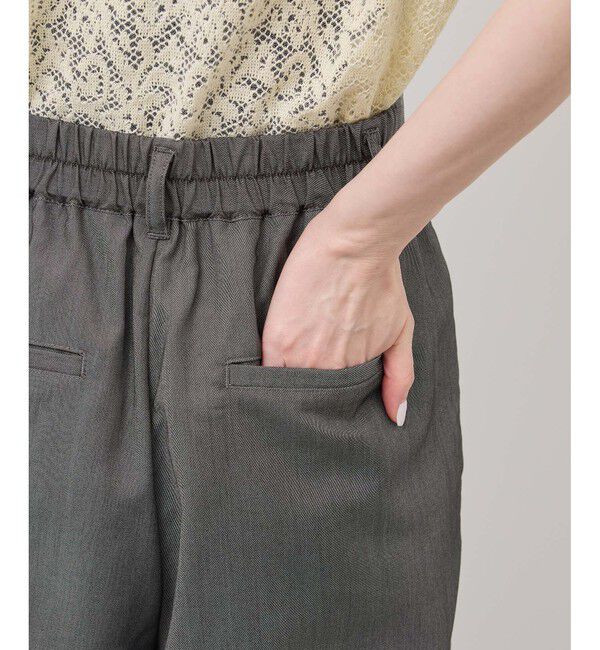 Rope&rsquo;Picnic「テンセルシャンブレータックワイドスラックス/通勤対応」|チノ|