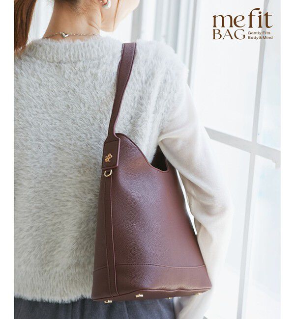 ROPE PICNIC PASSAGE「【軽量・自立】【WEB限定カラー】me fit BAG フィットワンショルダーミドルバッグ」|ショルダー・メッセンジャー|ワイン系(67)