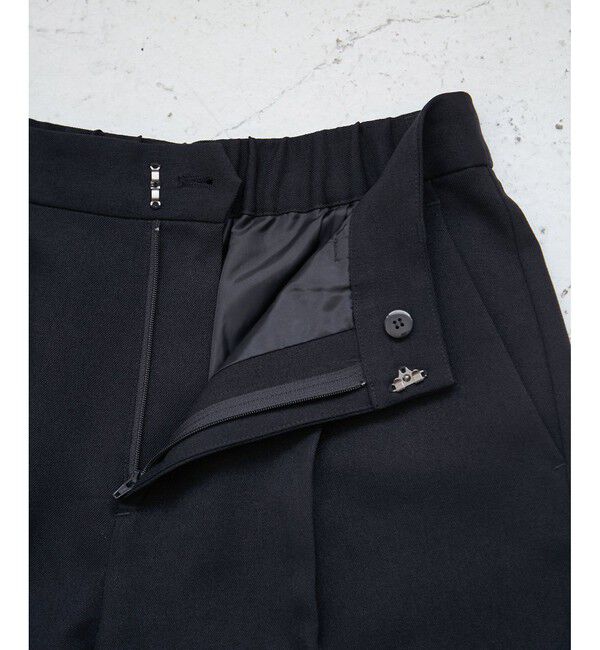 Rope&rsquo;Picnic「【低身長・小柄さんサイズ】レディハンサムシリーズ ウールライクウエストタックセミワイドパンツ」|スラックス|