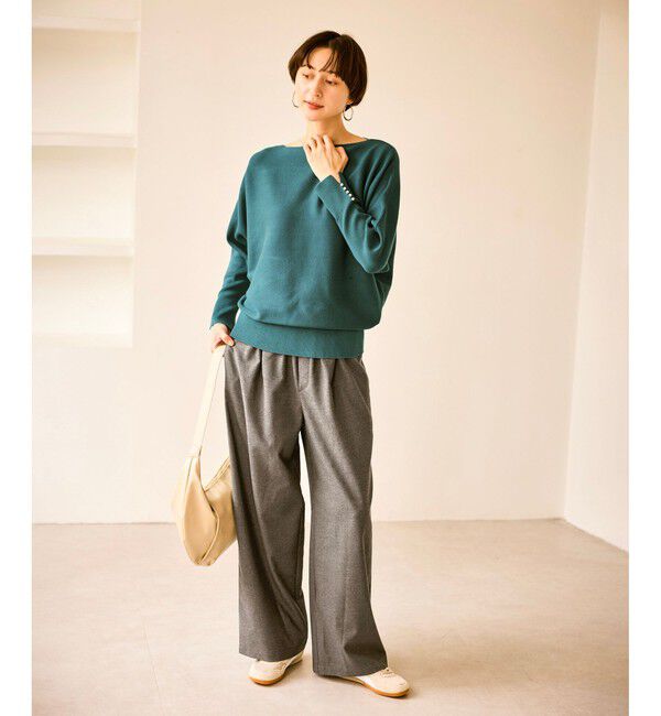 Rope&rsquo;Picnic「マシュマロ袖パールドルマン/イージーケア・リンクコーデ」|ニット・セーター|