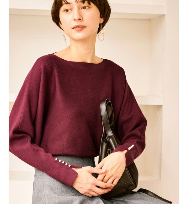 Rope&rsquo;Picnic「マシュマロ袖パールドルマン/イージーケア・リンクコーデ」|ニット・セーター|