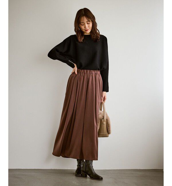 Rope&rsquo;Picnic「マシュマロ袖パールドルマン/イージーケア・リンクコーデ」|ニット・セーター|