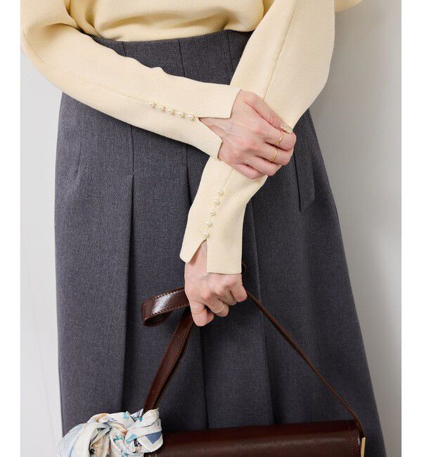 Rope&rsquo;Picnic「マシュマロ袖パールドルマン/イージーケア・リンクコーデ」|ニット・セーター|