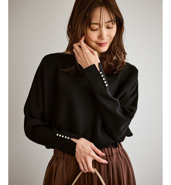 Rope&rsquo;Picnic「マシュマロ袖パールドルマン/イージーケア・リンクコーデ」|ニット・セーター|