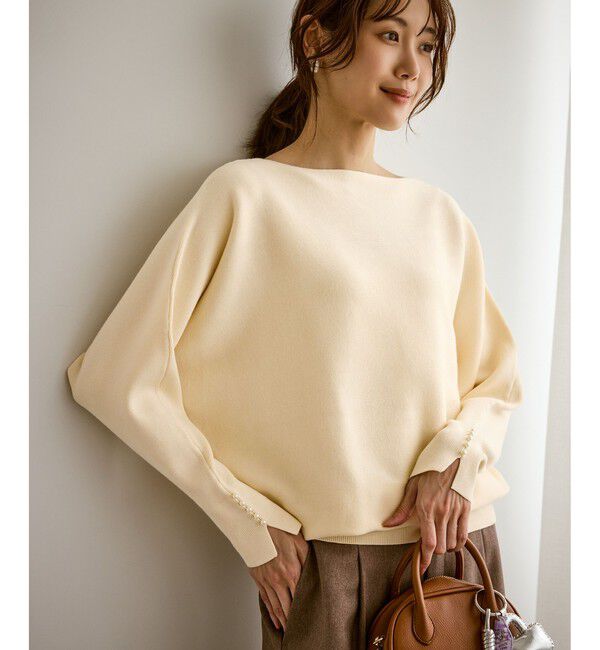 Rope&rsquo;Picnic「マシュマロ袖パールドルマン/イージーケア・リンクコーデ」|ニット・セーター|