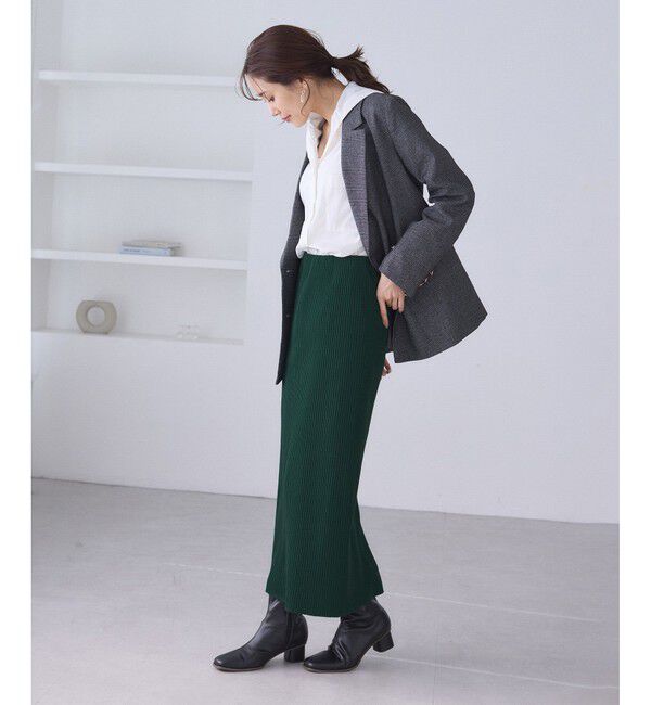 Rope&rsquo;Picnic「トタンテレコ Iラインリブニットスカート」|スカート|