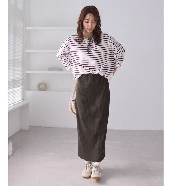 Rope&rsquo;Picnic「トタンテレコ Iラインリブニットスカート」|スカート|
