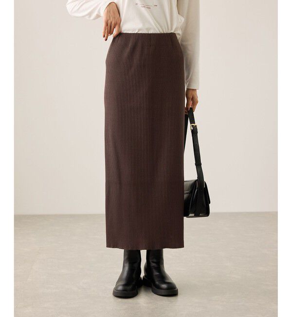 Rope&rsquo;Picnic「トタンテレコ Iラインリブニットスカート」|スカート|