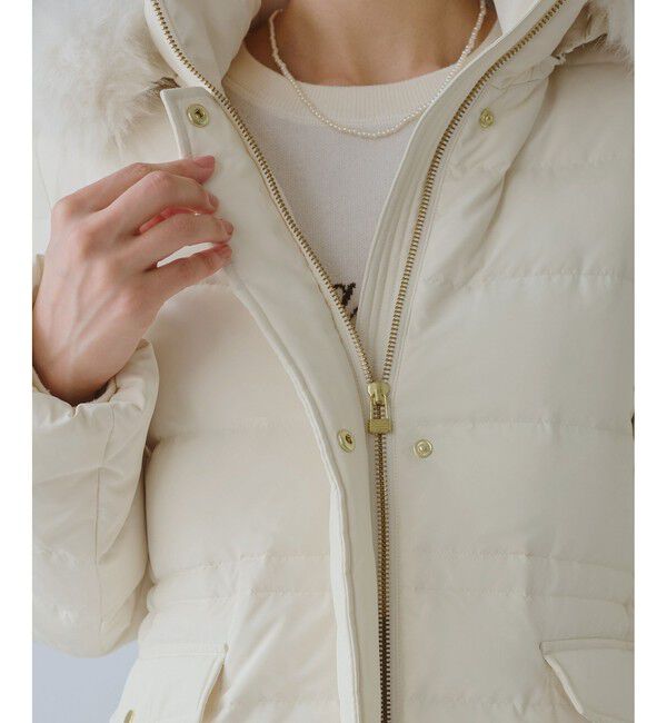 Rope&rsquo;Picnic「【GREEN DOWN/グリーンダウン】ファー付きダウンミドル丈コート/リンクコーデ」|ダウン|