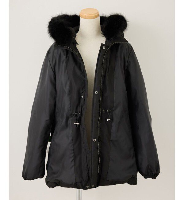 Rope&rsquo;Picnic「【GREEN DOWN/グリーンダウン】ファー付きダウンミドル丈コート/リンクコーデ」|ダウン|