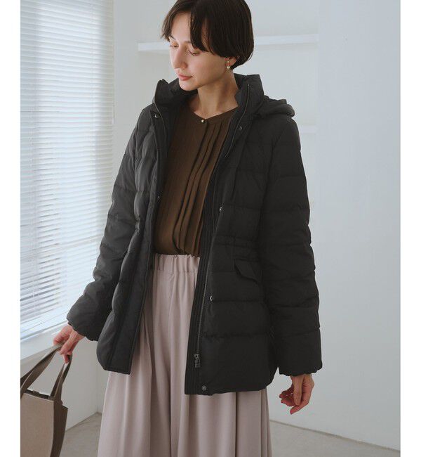 Rope&rsquo;Picnic「【GREEN DOWN/グリーンダウン】ファー付きダウンミドル丈コート/リンクコーデ」|ダウン|