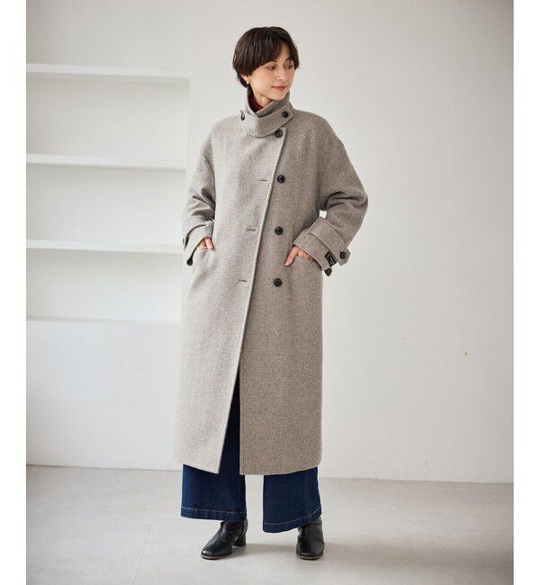 Rope&rsquo;Picnic「JAPAN FABRIC スタンドカラーロングコート/一部WEB限定カラー」|チェスターコート|