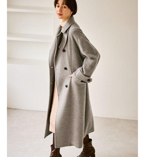 Rope&rsquo;Picnic「JAPAN FABRIC スタンドカラーロングコート/一部WEB限定カラー」|チェスターコート|
