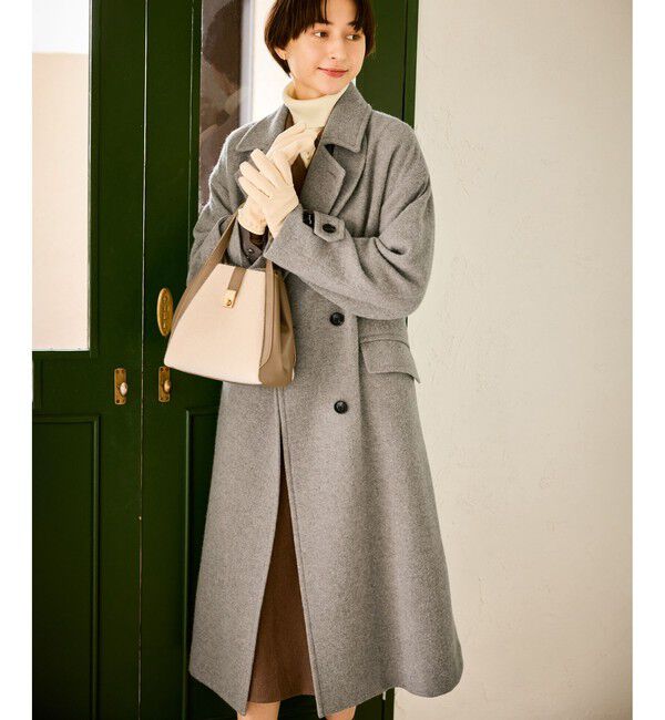 Rope&rsquo;Picnic「JAPAN FABRIC スタンドカラーロングコート/一部WEB限定カラー」|チェスターコート|