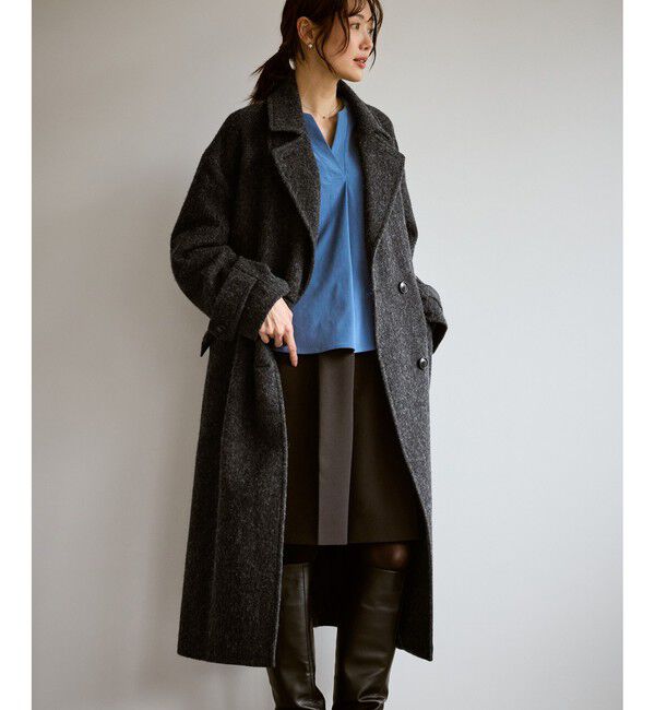 Rope&rsquo;Picnic「JAPAN FABRIC スタンドカラーロングコート/一部WEB限定カラー」|チェスターコート|