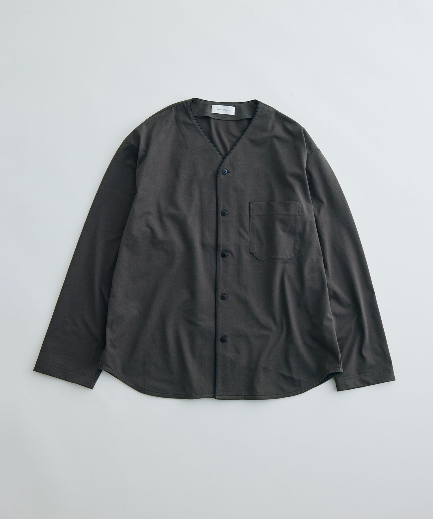 ADAM ET ROPE'「ボックスシルエット ジャージー カーディガン / 速乾 / 冷感 / イージーケア / ユニセックス」|カーディガン|