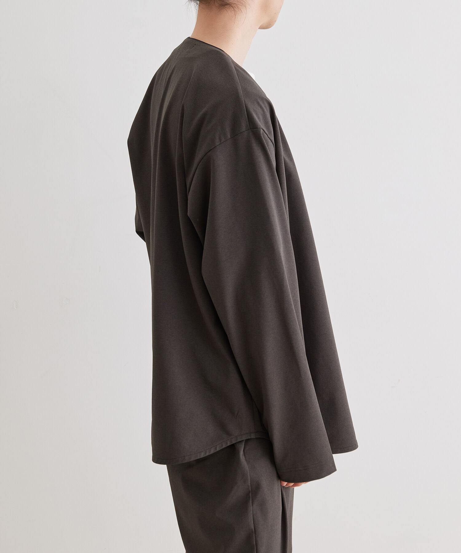 ADAM ET ROPE'「ボックスシルエット ジャージー カーディガン / 速乾 / 冷感 / イージーケア / ユニセックス」|カーディガン|