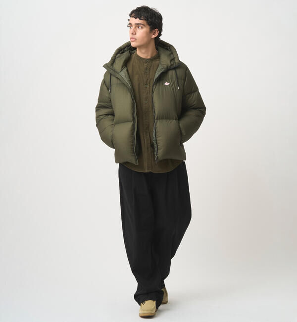  「DANTON | ナイロンリップストップ ダウンフードジャケット MEN」|ダウン|