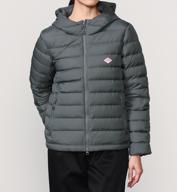 DANTON「DANTON | ナイロンタフタ フードダウンジャケット WOMEN」|ダウン|GREY系1