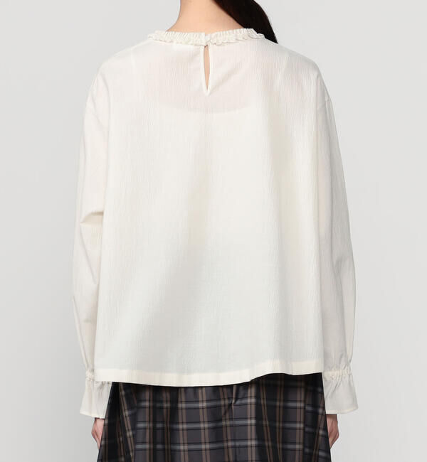 LE GLAZIK「LE GLAZIK | ポリエステルコットン ラッフルシャツ WOMEN」|シャツ・ブラウス|