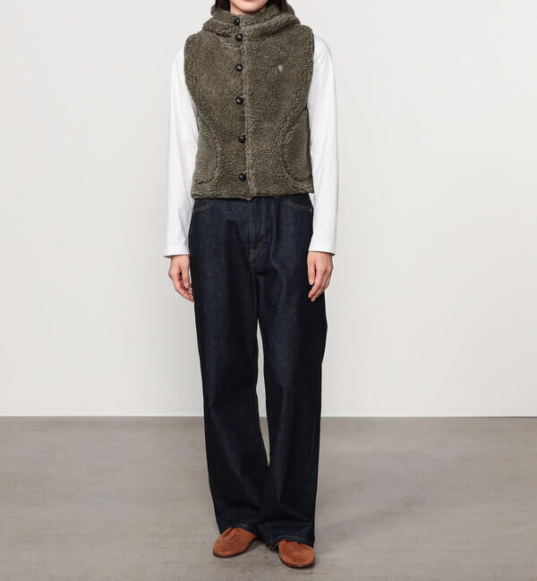 GYMPHLEX「Gymphlex | ボア フードショートベスト WOMEN」|その他|