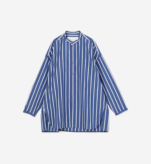  「TICCA | コットン スタンドスクエアシャツ STRIPE UNISEX」|シャツ・ブラウス|