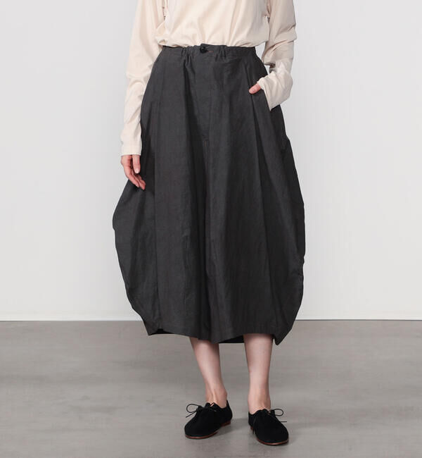  「HAVERSACK | 〈別注〉コットン コクーンスカート WOMEN」|スカート|CHARCOAL