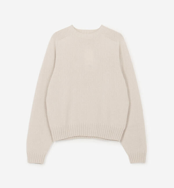 Morris & Sons「MORRIS & SONS | ジーロンラム クルーネックニット WOMEN」|ニット・セーター|BEIGE