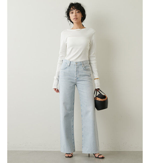  「Vバックシャンテレコカットソー」|Tシャツ・カットソー|